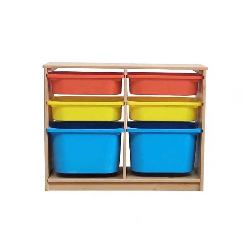 Beechwood Toy storage cabinet (with drawers)