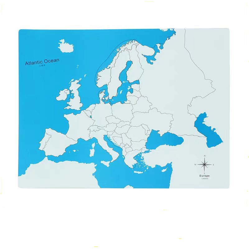 Labeled Europe Control Map-PVC