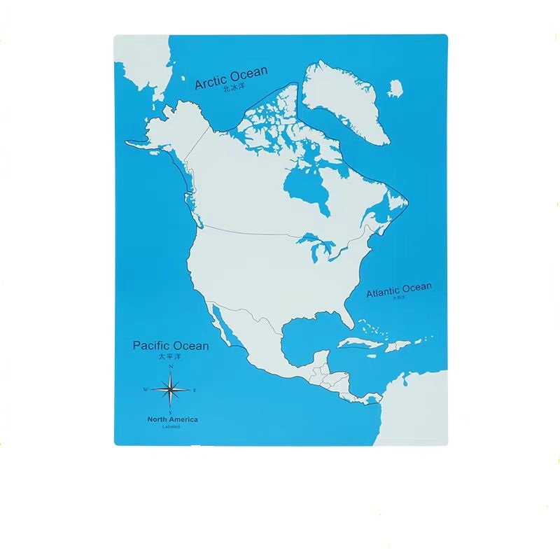 Unlabeled North America Control Map-PVC