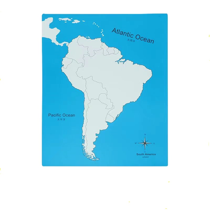 Unlabeled South America Control Map-PVC