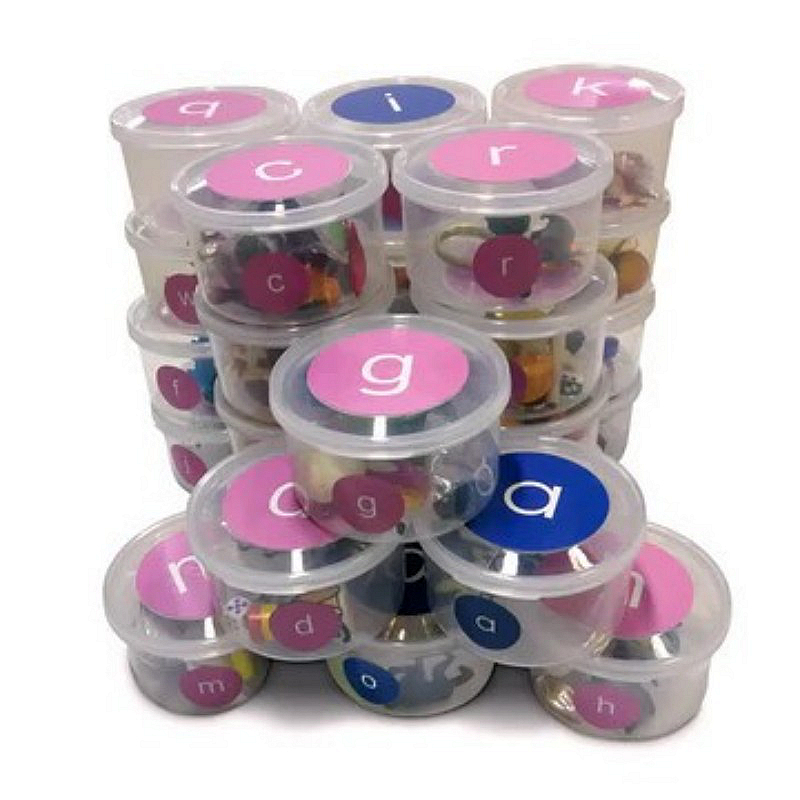 Vowel and Consonant Sound Objects in Boxes-114pcs