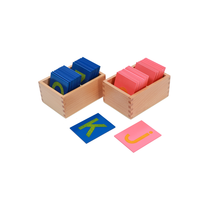 Lower and Capital Case Sandpaper Letters ,with Box