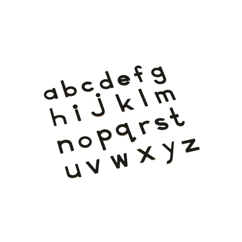 Lowercase Small Movable Alphabet - Black