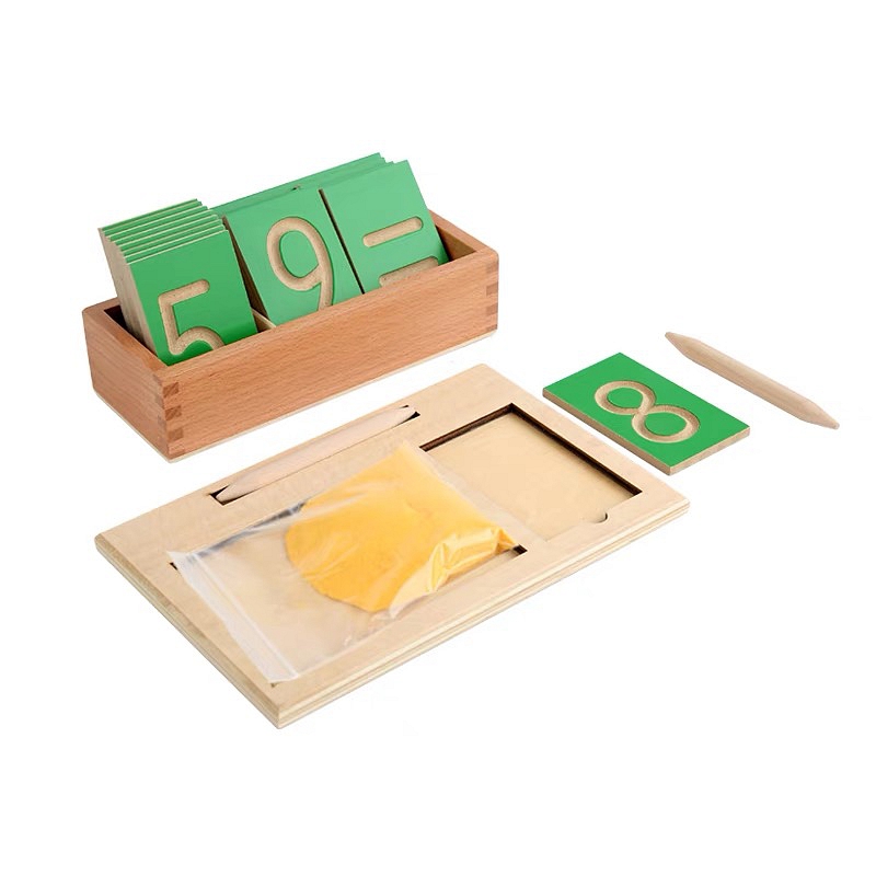 Mini Grooved Number Tiles with Tray and Stylus,without sand