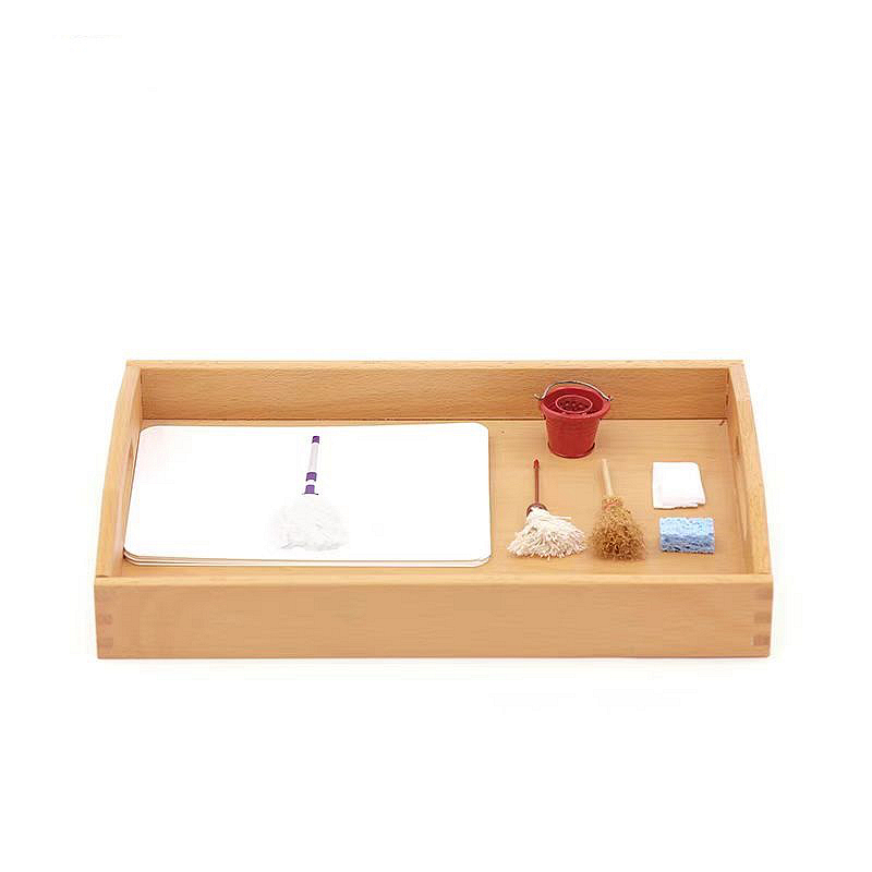 Objects With Similar Matching Cards
-cleaning tools with wooden tray