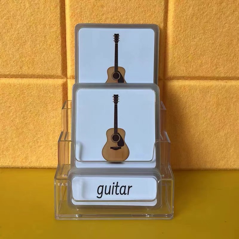 Three-Parts Cards w/ Stand-Western Instruments（16 sets）